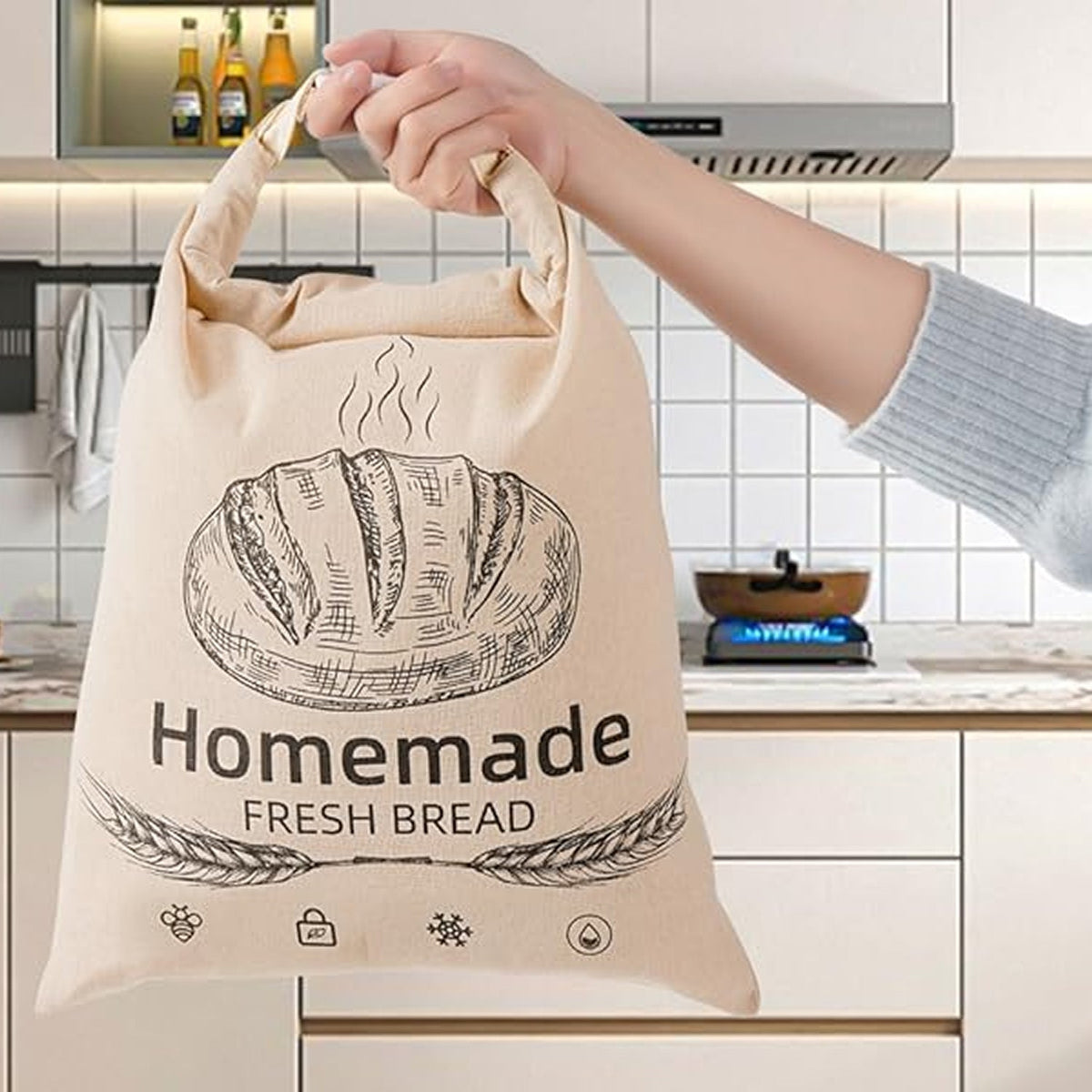 BeeBredix Beeswax Bread Bag - Eco-Friendly Freshness Storage