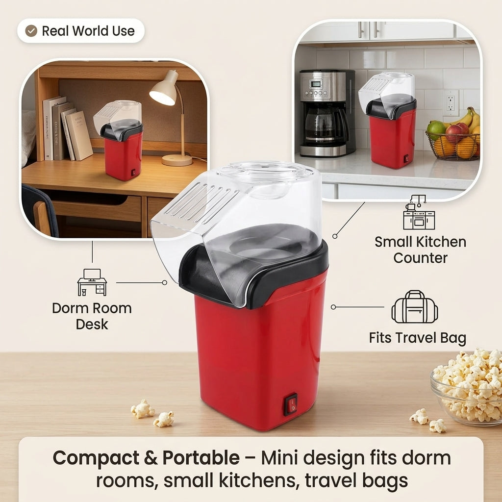 EaziCrisp Healthy Hot Air Popcorn Machine - No Oil Required