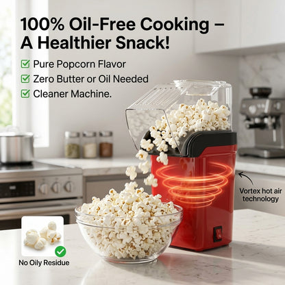 EaziCrisp Healthy Hot Air Popcorn Machine - No Oil Required
