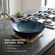 SteelMuxi Uncoated Carbon Steel Wok with Mahogany Handle