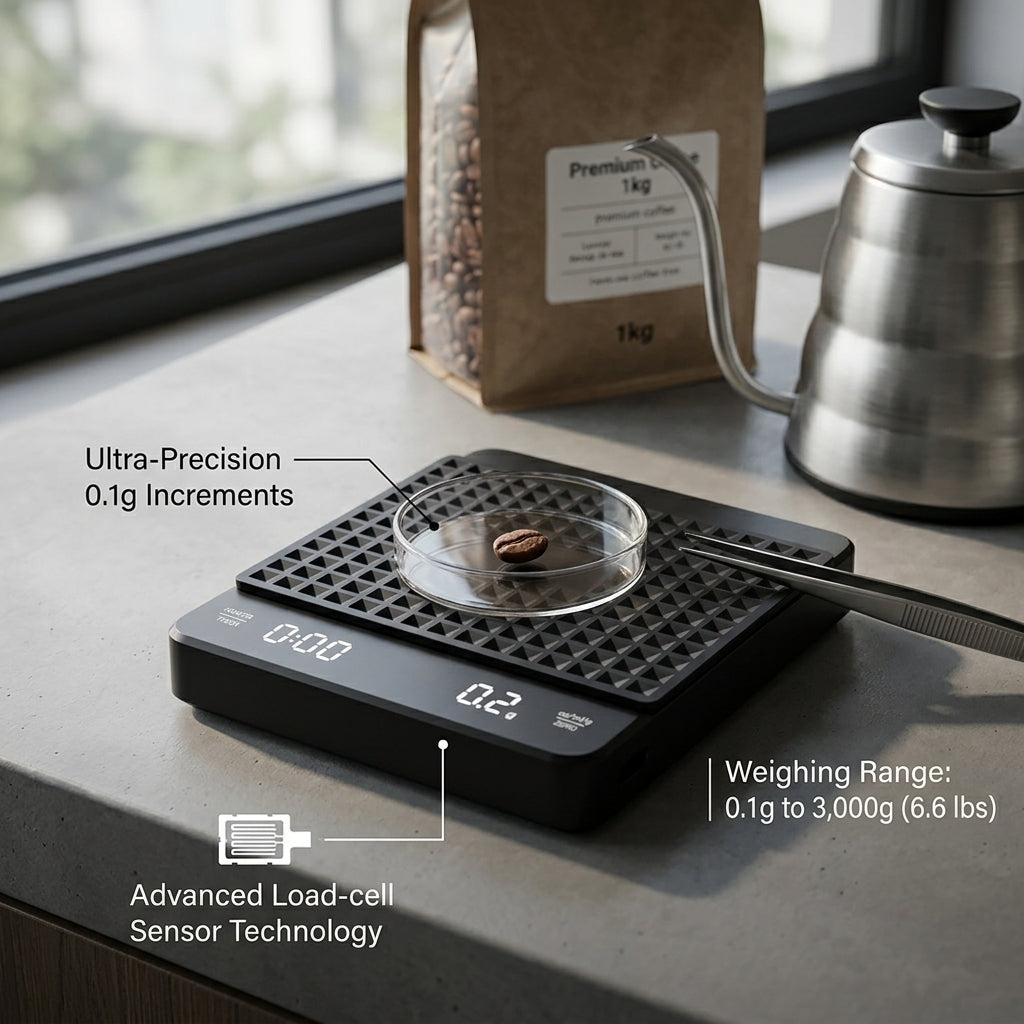 BevosFam Precision Coffee Scale with Timer