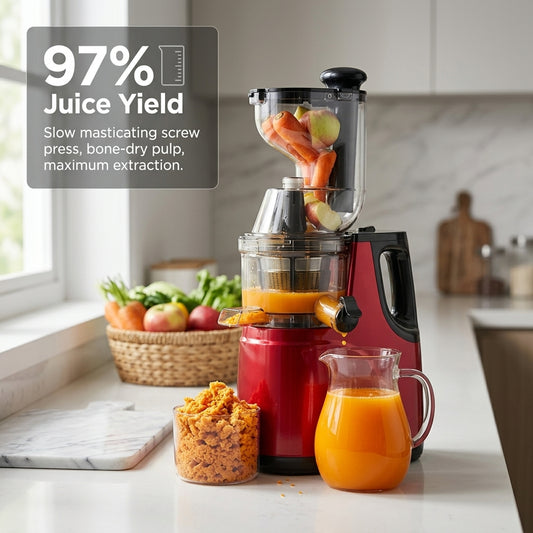 FrostyClas Cold Press Juicer - Masticating Juicer for Maximum Nutrition