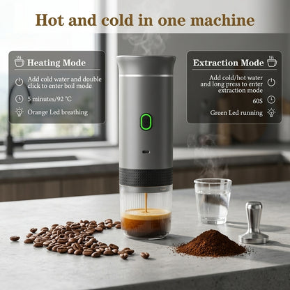 GosCresi 20-Bar Portable Espresso Maker with Self-Heating