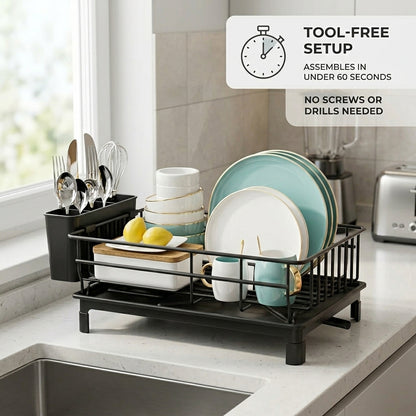 WeanClix Automatic Drainage Dish Drying Rack for All Sinks