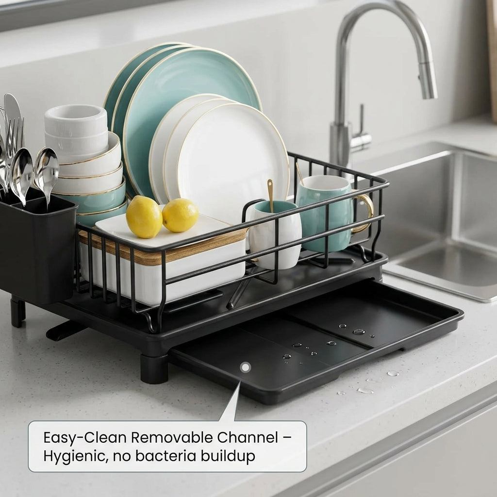 WeanClix Automatic Drainage Dish Drying Rack for All Sinks