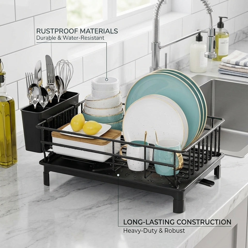 WeanClix Automatic Drainage Dish Drying Rack for All Sinks