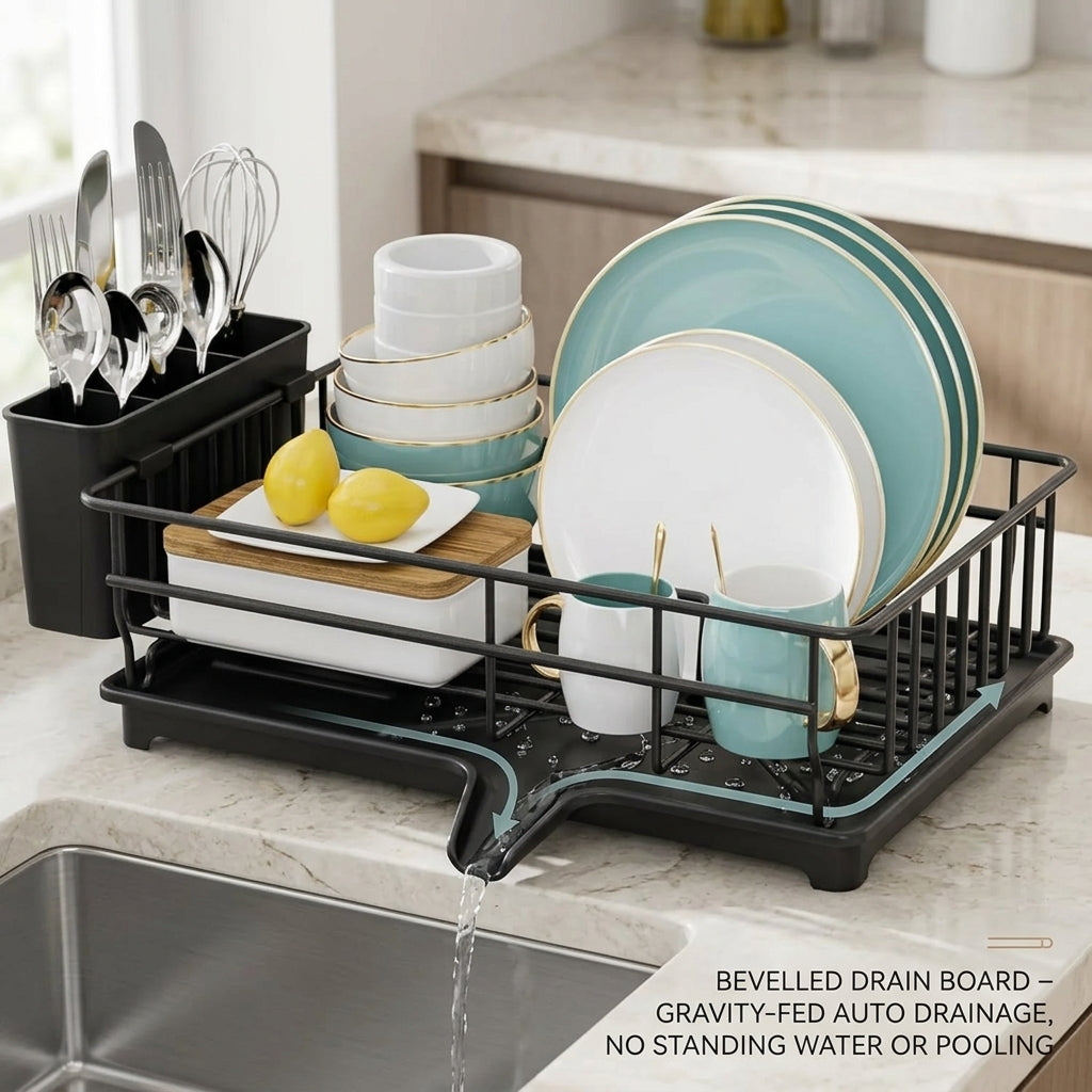 WeanClix Automatic Drainage Dish Drying Rack for All Sinks