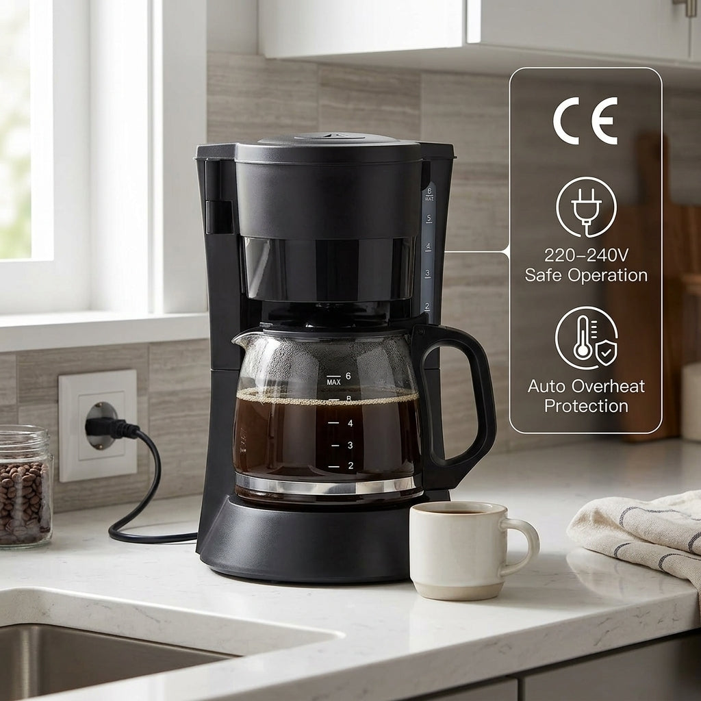 AronClix 600W Stainless Steel Compact Drip Coffee Maker