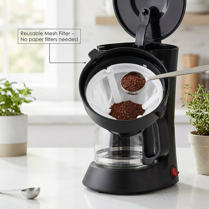 AronClix 600W Stainless Steel Compact Drip Coffee Maker