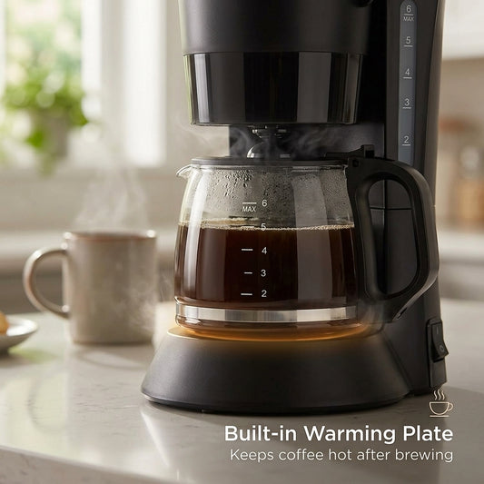 AronClix 600W Stainless Steel Compact Drip Coffee Maker