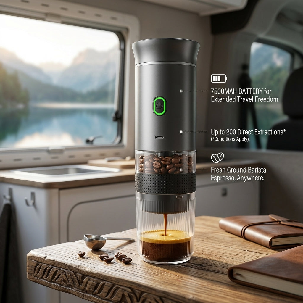 GosCresi 20-Bar Portable Espresso Maker with Self-Heating