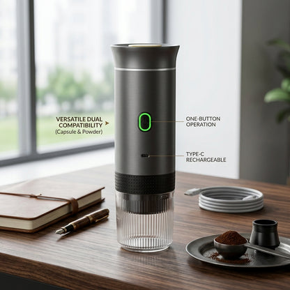 GosCresi 20-Bar Portable Espresso Maker with Self-Heating