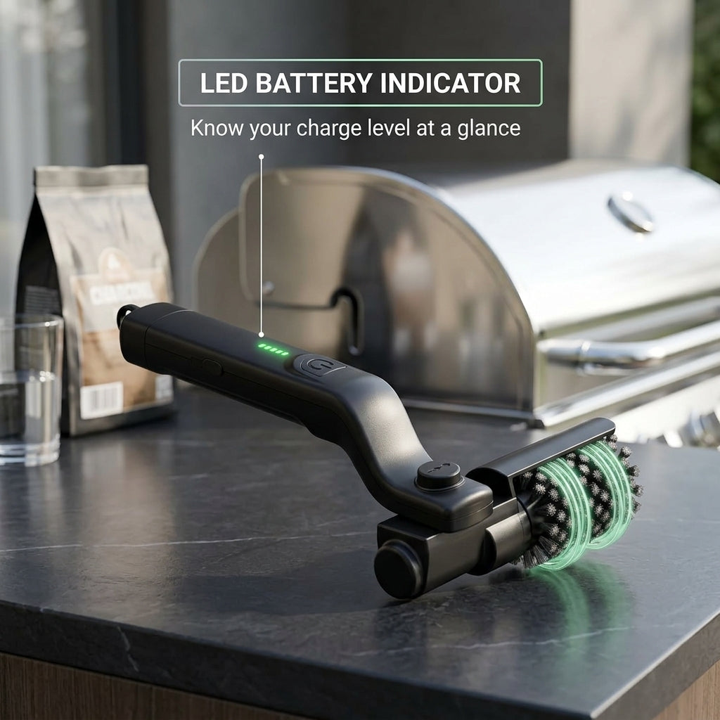 BruxMixi 3-Speed Electric Grill Brush with 180° Adjustable Head