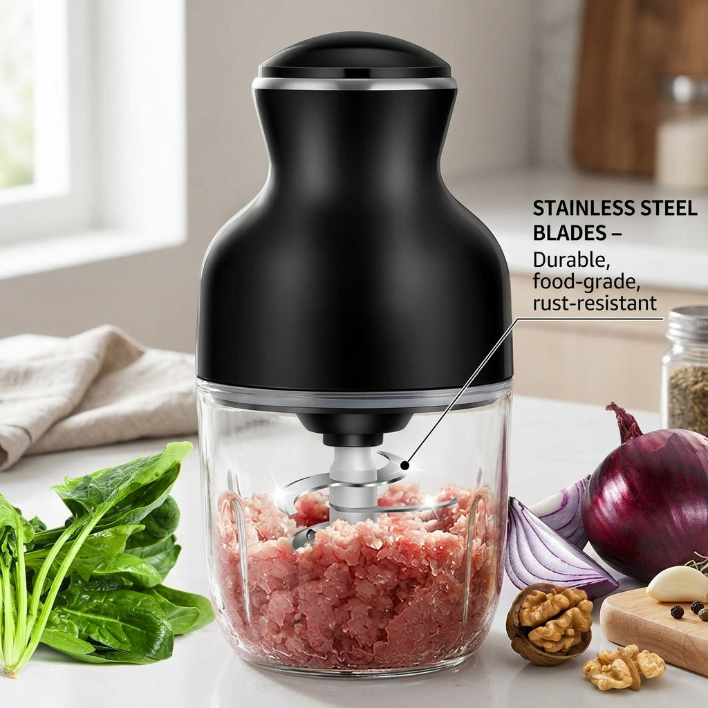 MeaviMax 350W Electric Meat Grinder & Food Processor