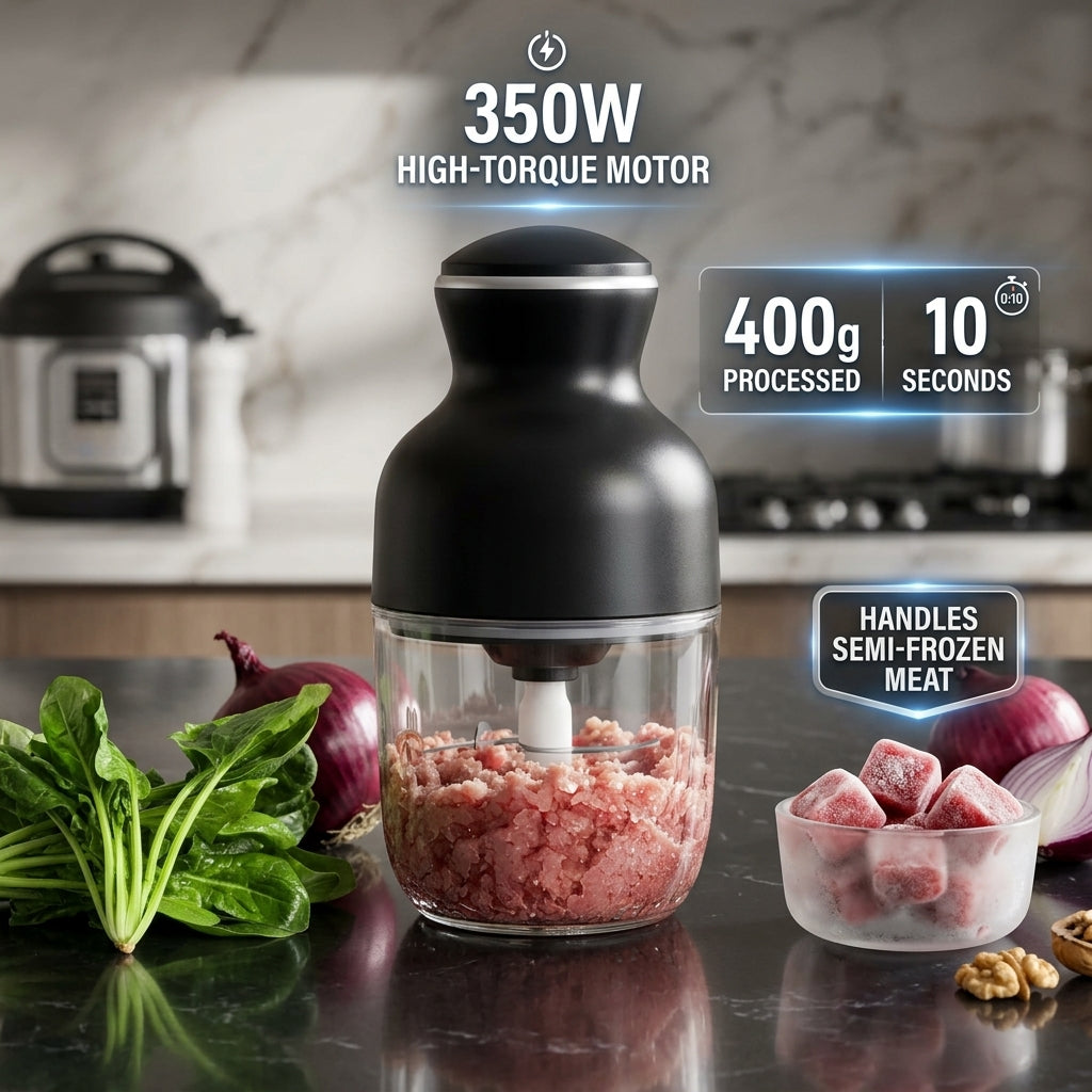MeaviMax 350W Electric Meat Grinder & Food Processor