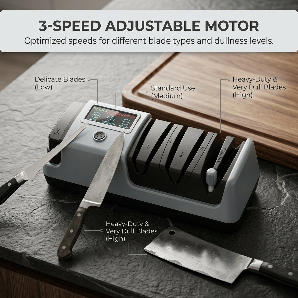 NoxPerfi 3-Speed Professional Electric Knife Sharpener