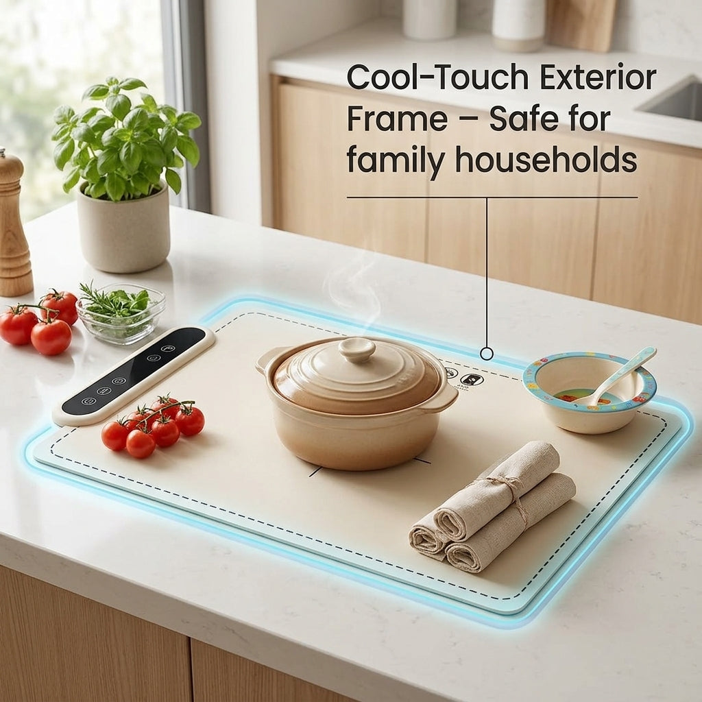 MealCobi Food Warmer Mat With 24 Hour Timer And 6 Heat Settings