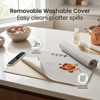 MealCobi Food Warmer Mat With 24 Hour Timer And 6 Heat Settings