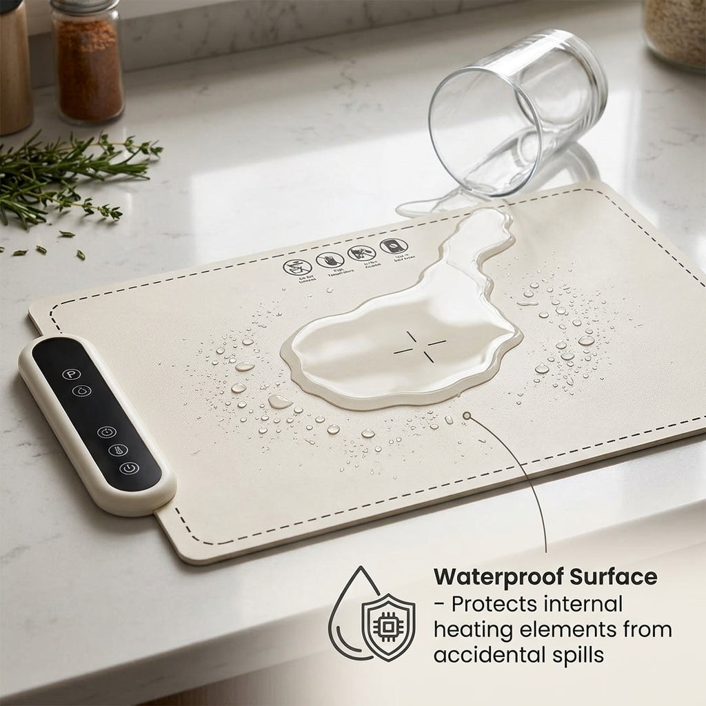 MealCobi Food Warmer Mat With 24 Hour Timer And 6 Heat Settings