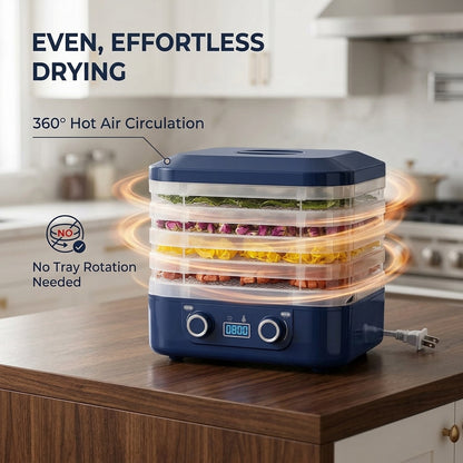 CrispDehy Electric Food Dryer for Fruit Meat and Jerky