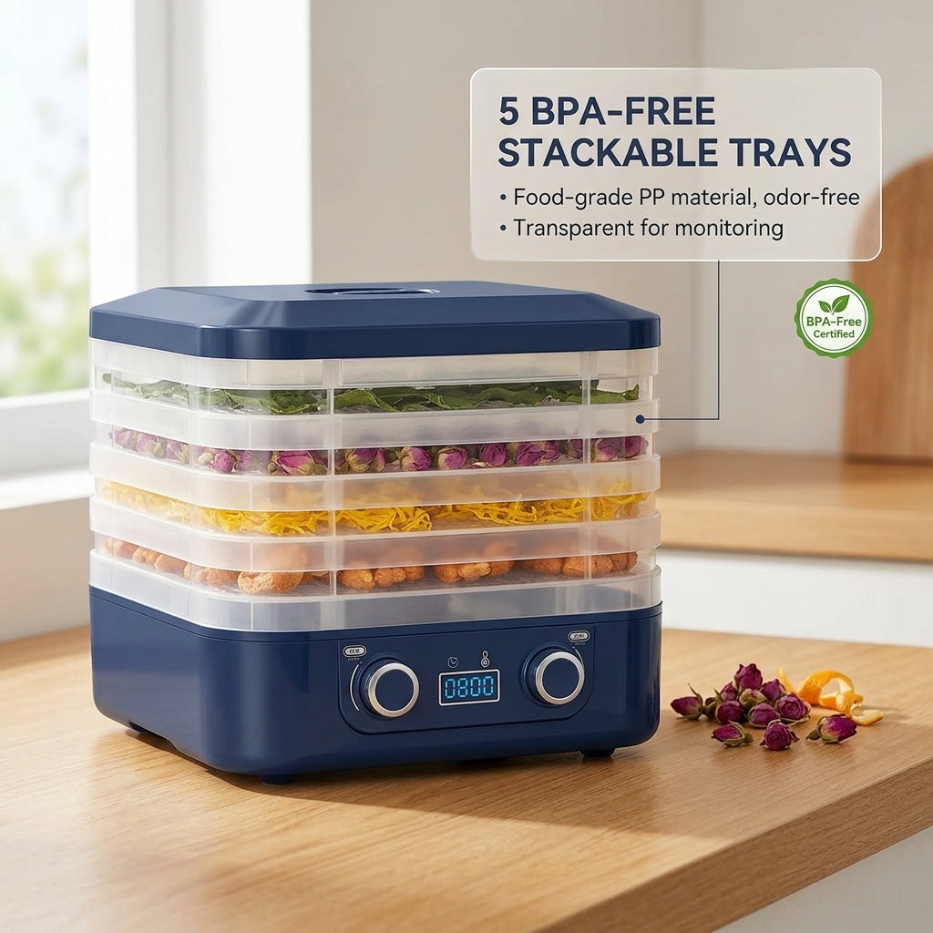 CrispDehy Electric Food Dryer for Fruit Meat and Jerky