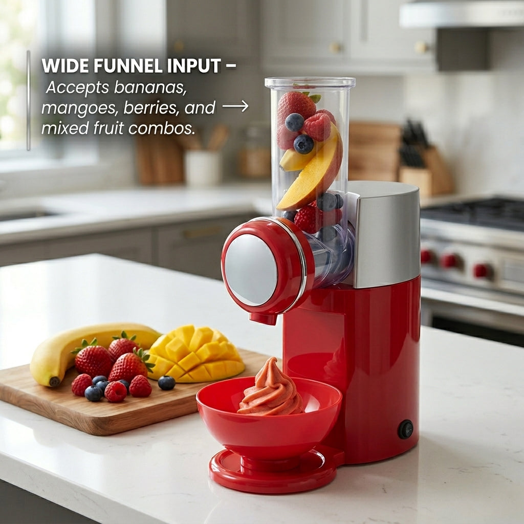 IcyKrimy Healthy Homemade Ice Cream Maker for Frozen Fruit