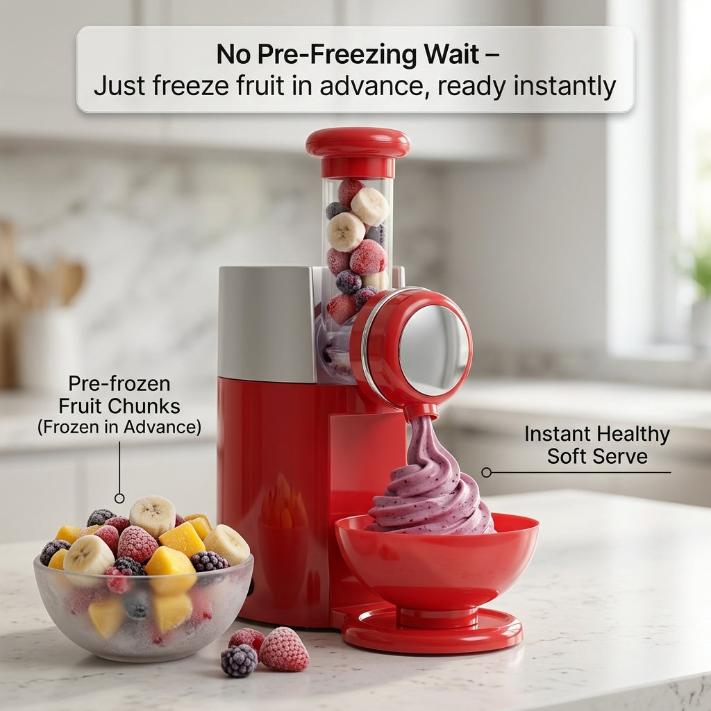 IcyKrimy Healthy Homemade Ice Cream Maker for Frozen Fruit