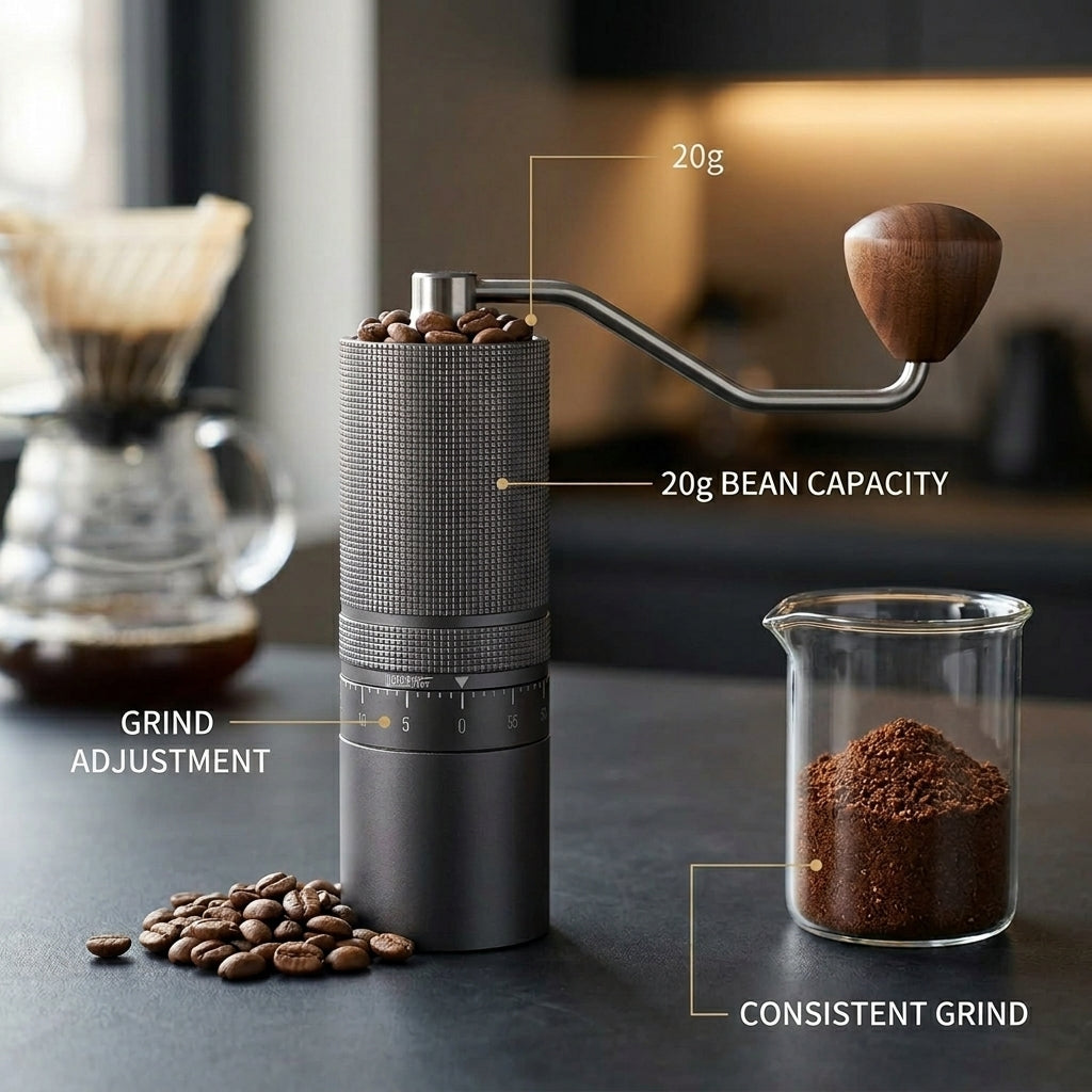 TurnCafi 7-Core Professional Manual Espresso Coffee Grinder