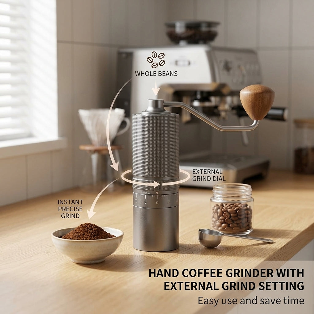 TurnCafi 7-Core Professional Manual Espresso Coffee Grinder