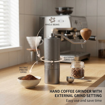 TurnCafi 7-Core Professional Manual Espresso Coffee Grinder