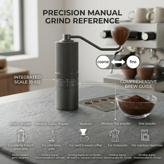 TurnCafi 7-Core Professional Manual Espresso Coffee Grinder