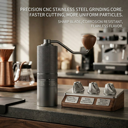 TurnCafi 7-Core Professional Manual Espresso Coffee Grinder