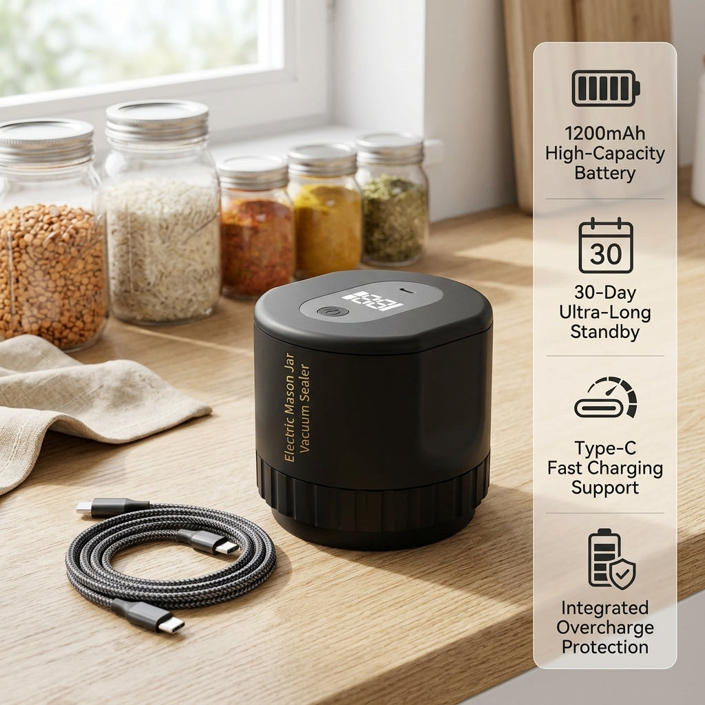 CoasNist Automatic Mason Jar Sealer for Food Preservation