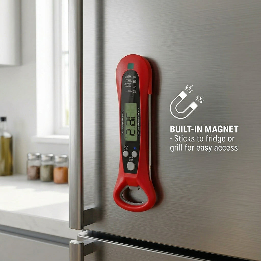 FodiVist Instant Read Digital Meat Thermometer for BBQ and Grilling