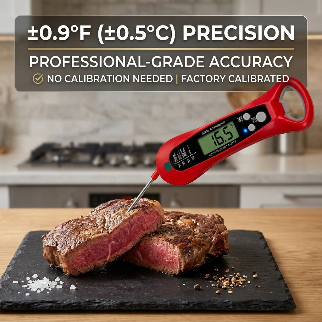 FodiVist Instant Read Digital Meat Thermometer for BBQ and Grilling