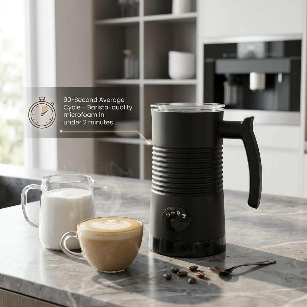 NutosFod Milk Frother | Professional Home Coffee Foamer & Warmer