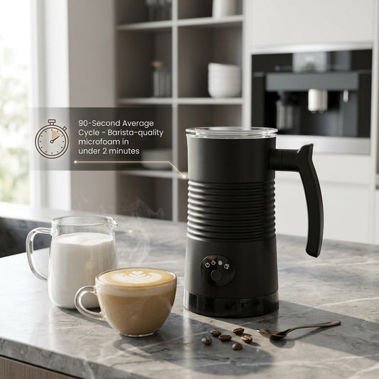 NutosFod Milk Frother | Professional Home Coffee Foamer & Warmer