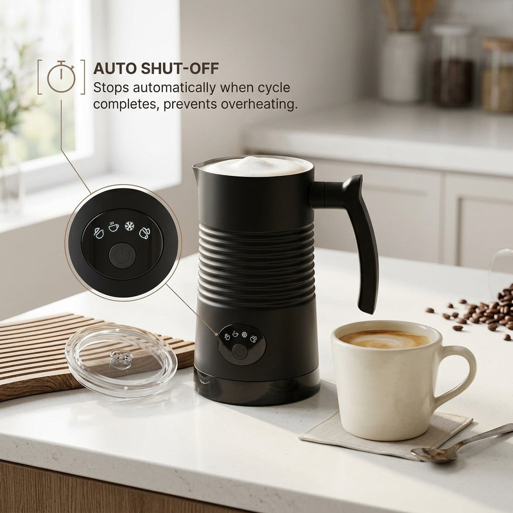 NutosFod Milk Frother | Professional Home Coffee Foamer & Warmer