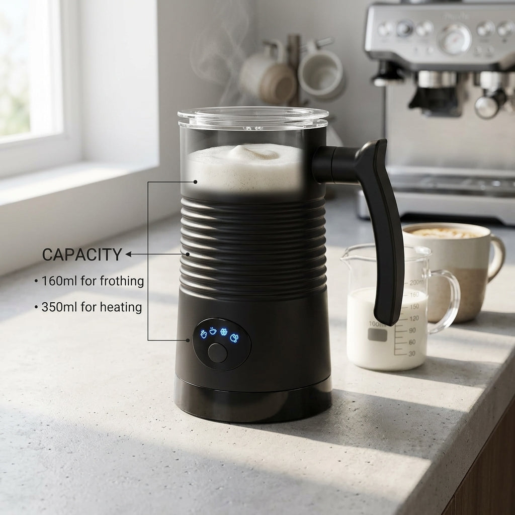 NutosFod Milk Frother | Professional Home Coffee Foamer & Warmer