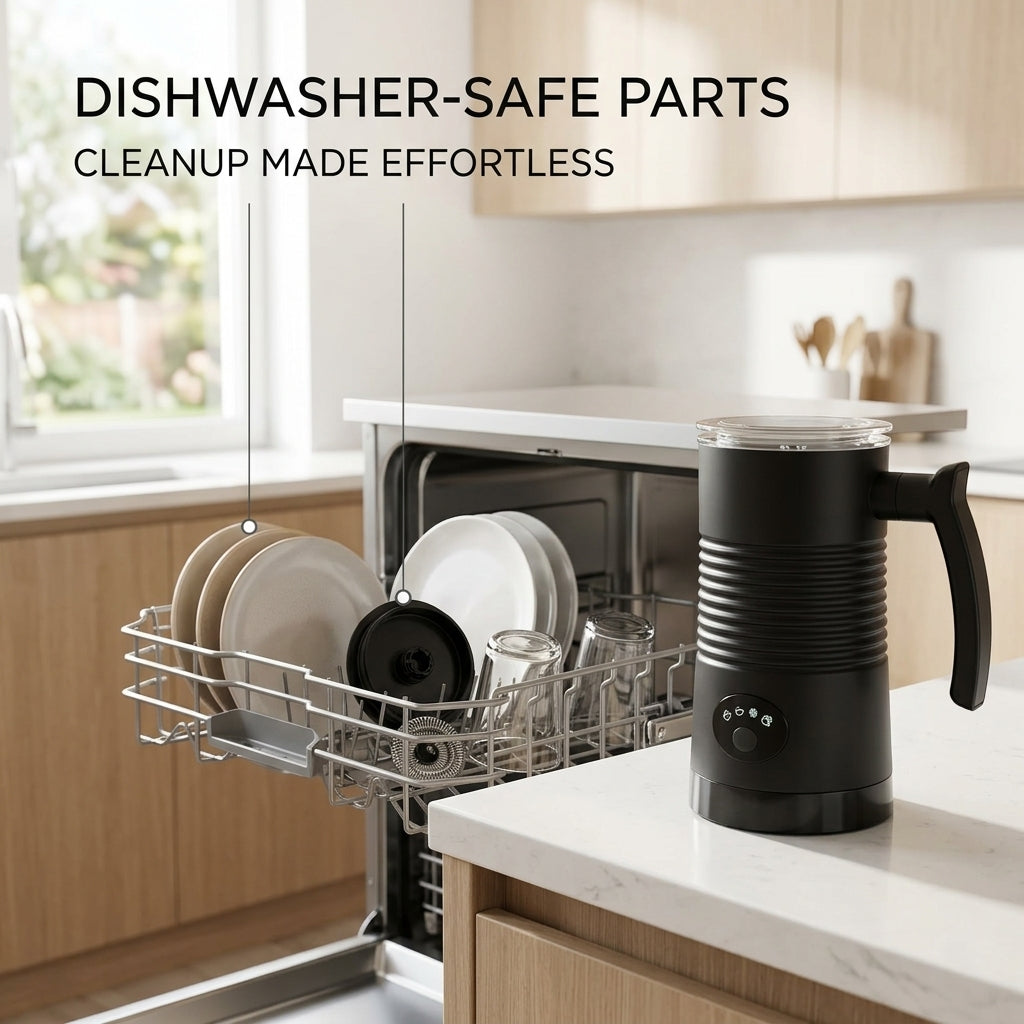 NutosFod Milk Frother | Professional Home Coffee Foamer & Warmer