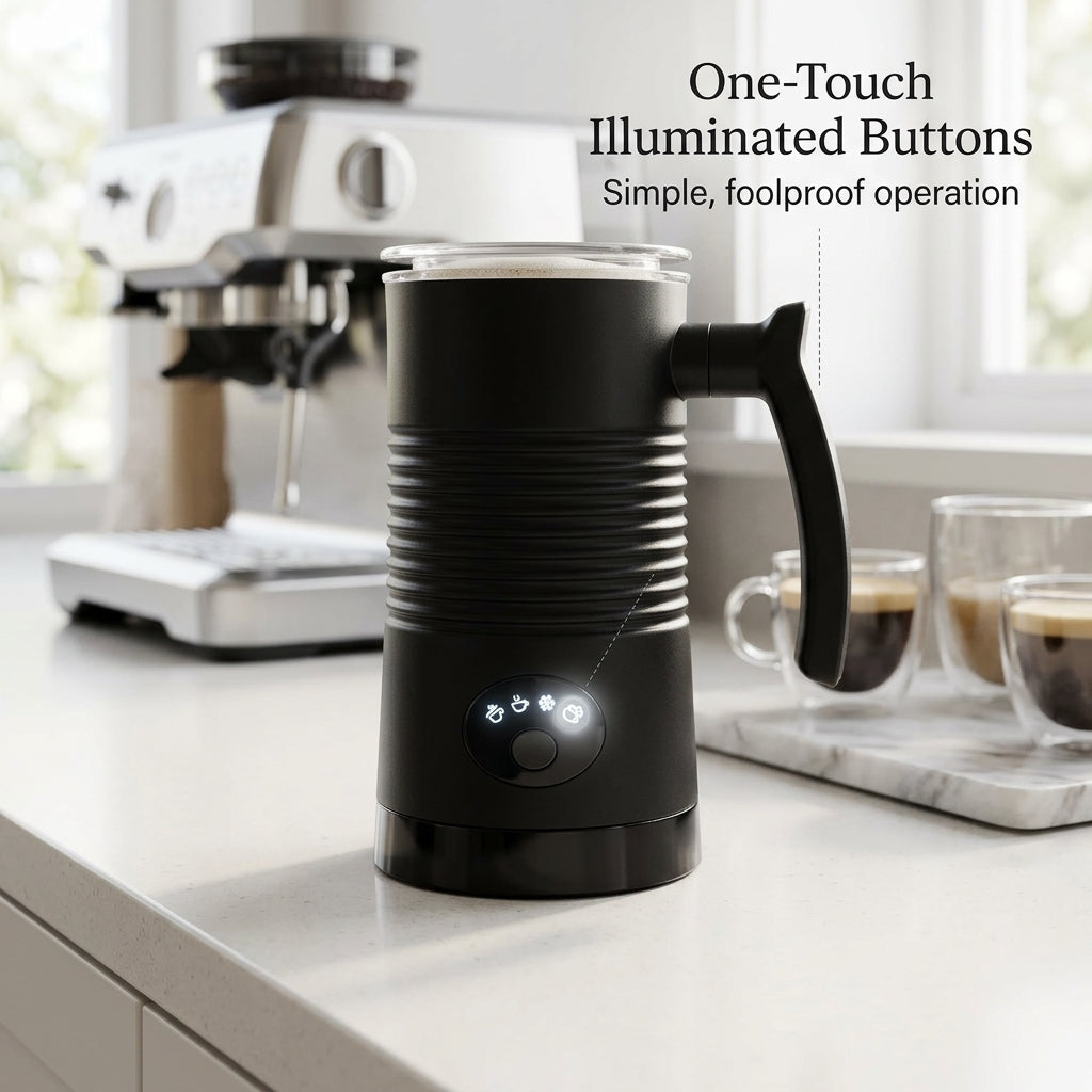 NutosFod Milk Frother | Professional Home Coffee Foamer & Warmer