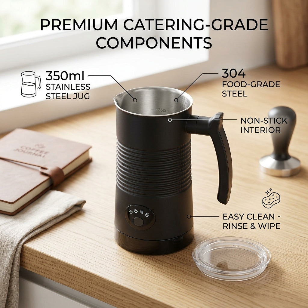 NutosFod Milk Frother | Professional Home Coffee Foamer & Warmer