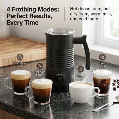 NutosFod Milk Frother | Professional Home Coffee Foamer & Warmer