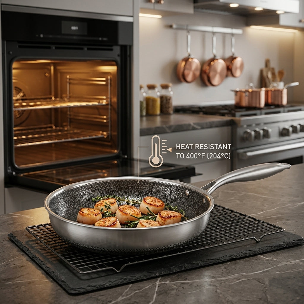 FizStainy Honeycomb Hybrid Non-Stick Skillet Pan