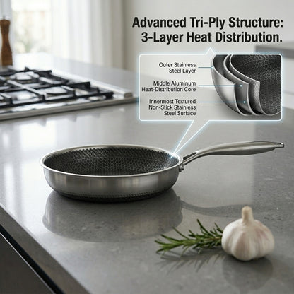 FizStainy Honeycomb Hybrid Non-Stick Skillet Pan