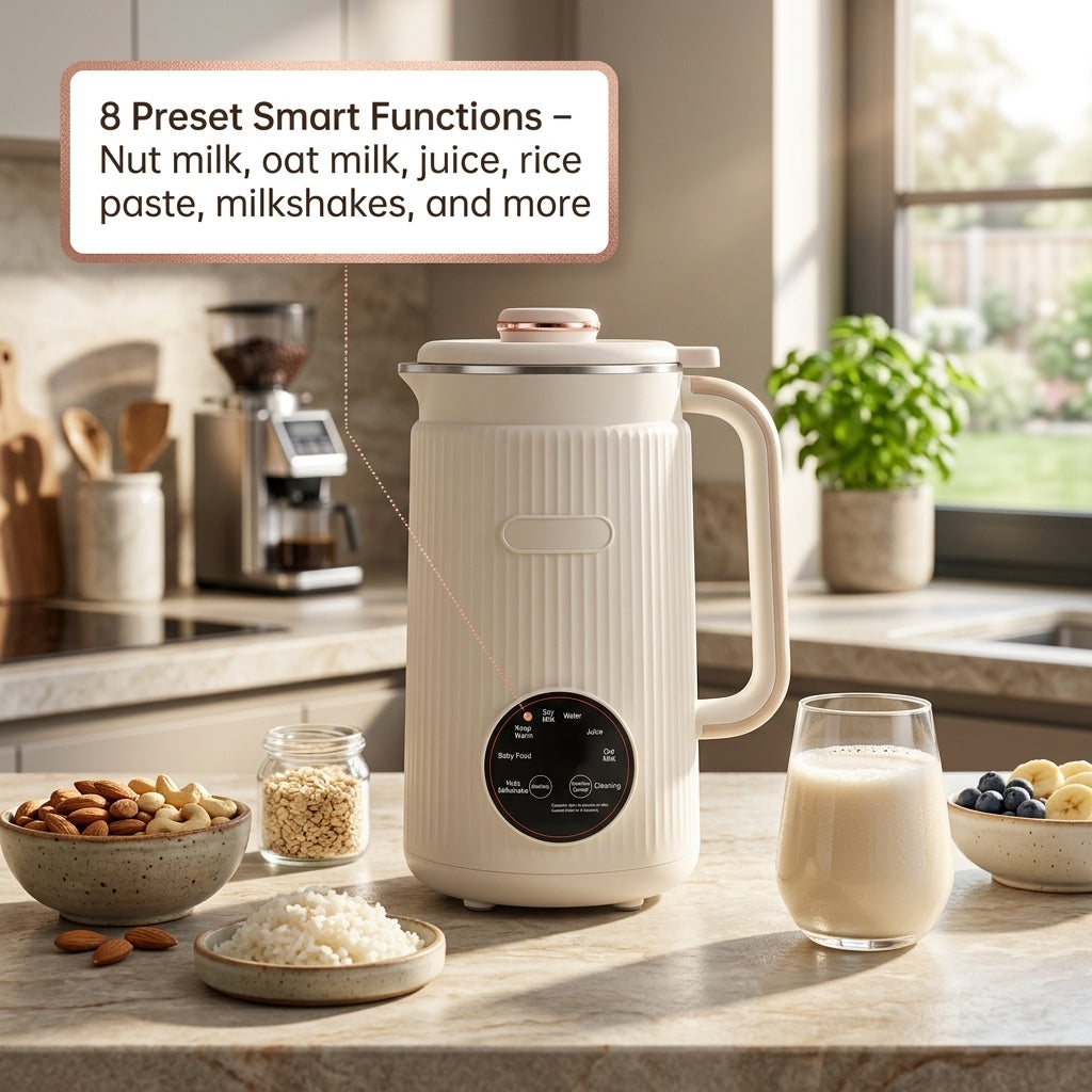 BeasFres 8-in-1 Automatic Nut Milk Maker & Juicer