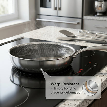 FizStainy Honeycomb Hybrid Non-Stick Skillet Pan