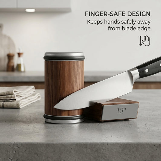 ShordiCut Rolling Knife Sharpener with Magnetic Angle Base