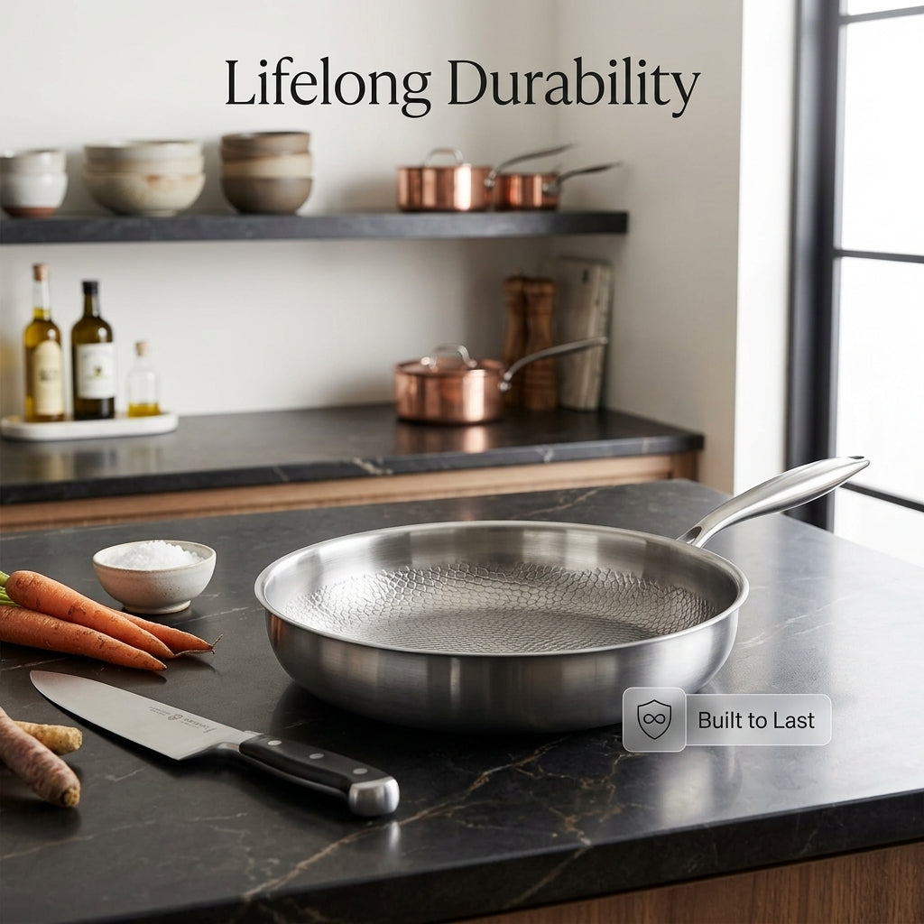 NoviApex Pure Titanium Non-Stick Pan - Chemical Free Cookware