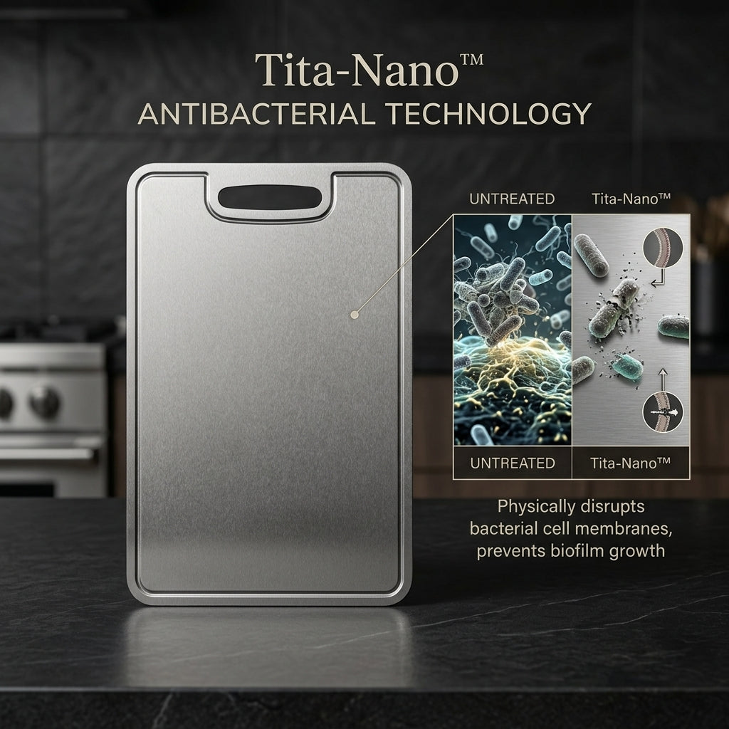 EciChop Medical-Grade Antibacterial Titanium Cutting Board